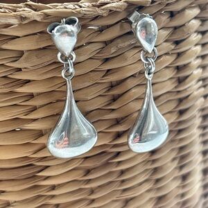 Elegant Silver Drop Earrings